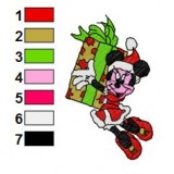 Minnie Mouse Hold aGifts Embroidery Design
